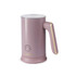 Mauve electric milk frother with handle and Salter logo, shown upright