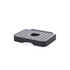 Grey plastic and metal drip tray with perforated top, shown on white background