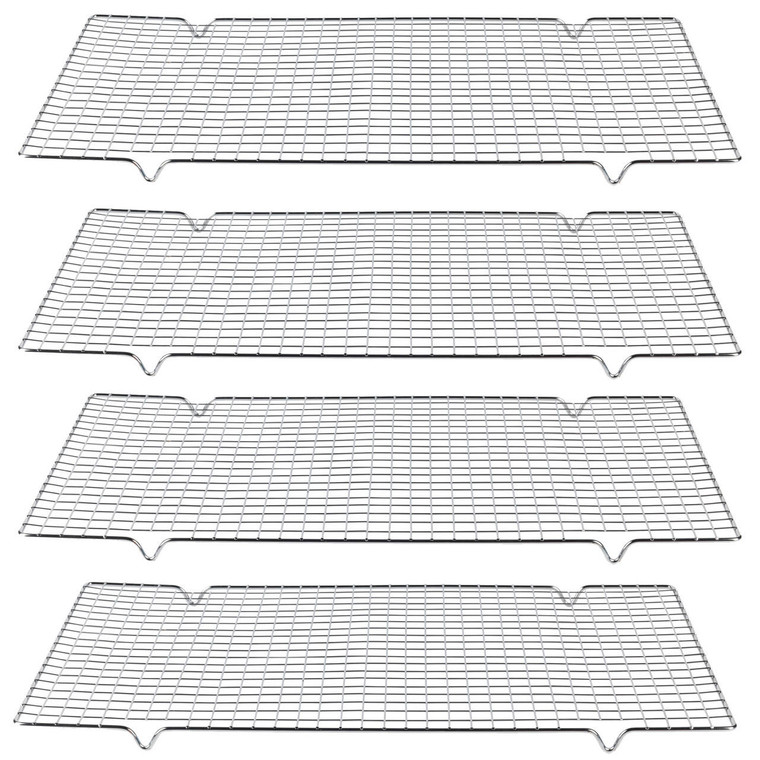 Bakes 41 cm Cooling Rack – 4 Pack, Carbon Steel, Raised Design 