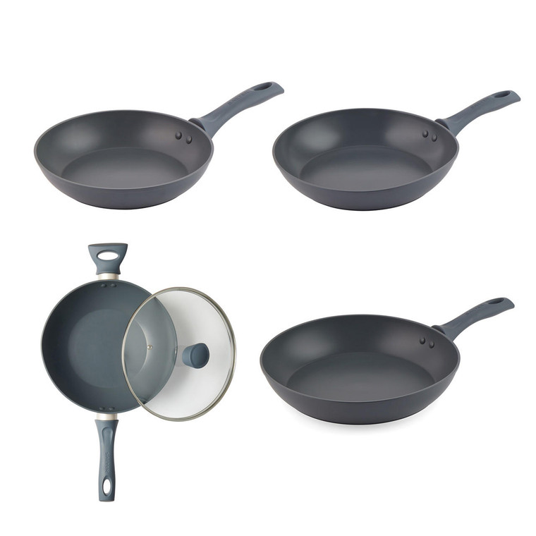 Marino 4-Piece Cookware Set – Includes Frying Pans and Wok Pan, Non-Stick Salter COMBO-8852 5054061541458 