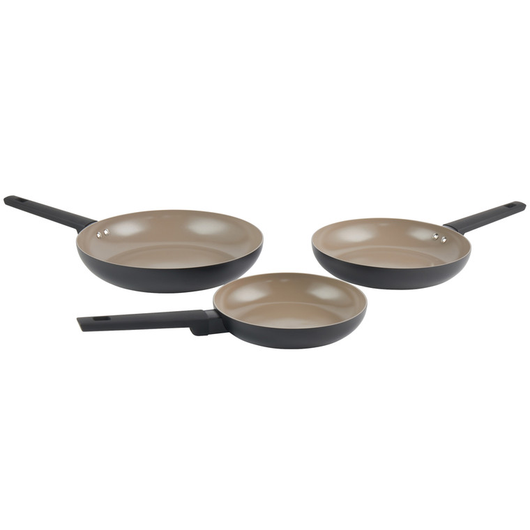 Ceramic 3-Piece Frying Pan Set - 20/24/28cm