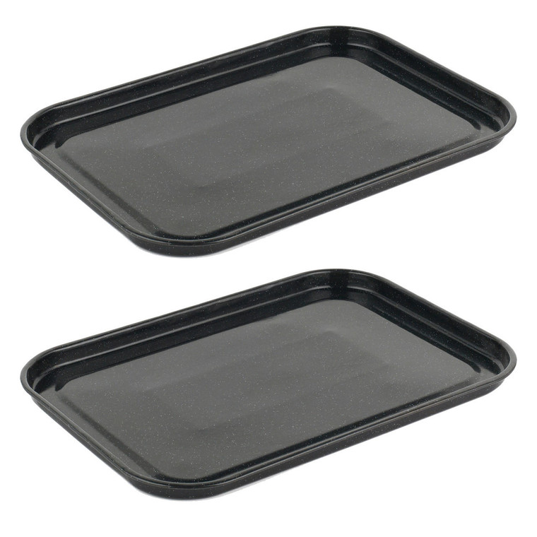 Vitreous Enamel 40cm Baking Tray – 2 Pack 