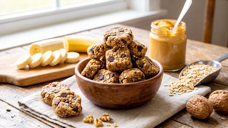 Banana Peanut Butter Oat Bites