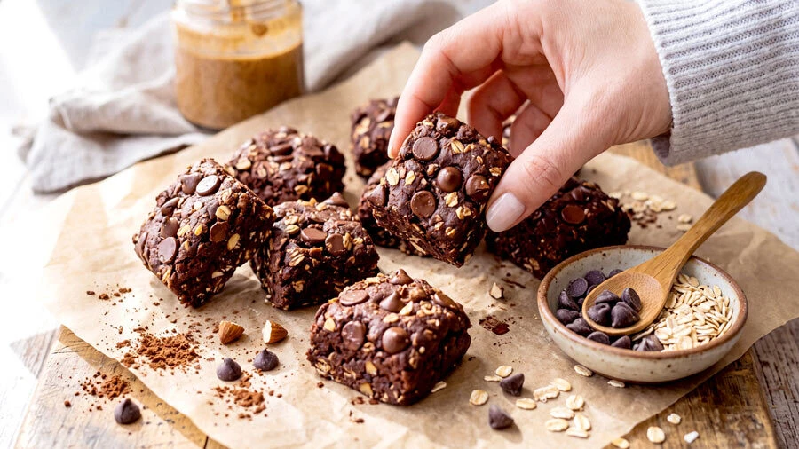 Fudge Brownie Protein Bites