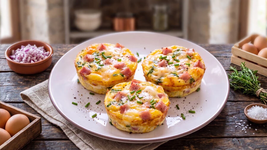 Ham & Swiss Egg Bites