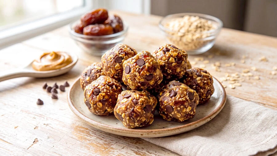 Peanut Butter and Date Oat Bites