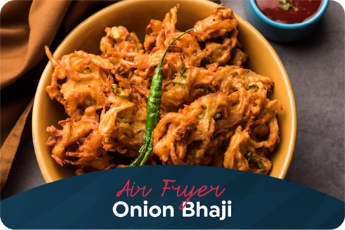 Onion Bhajis in an air fryer recipe