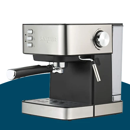 silver espresso machine