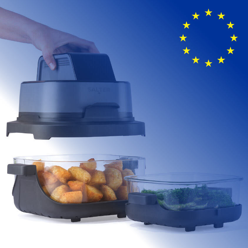 Crispy & Go airfryer with EU flag