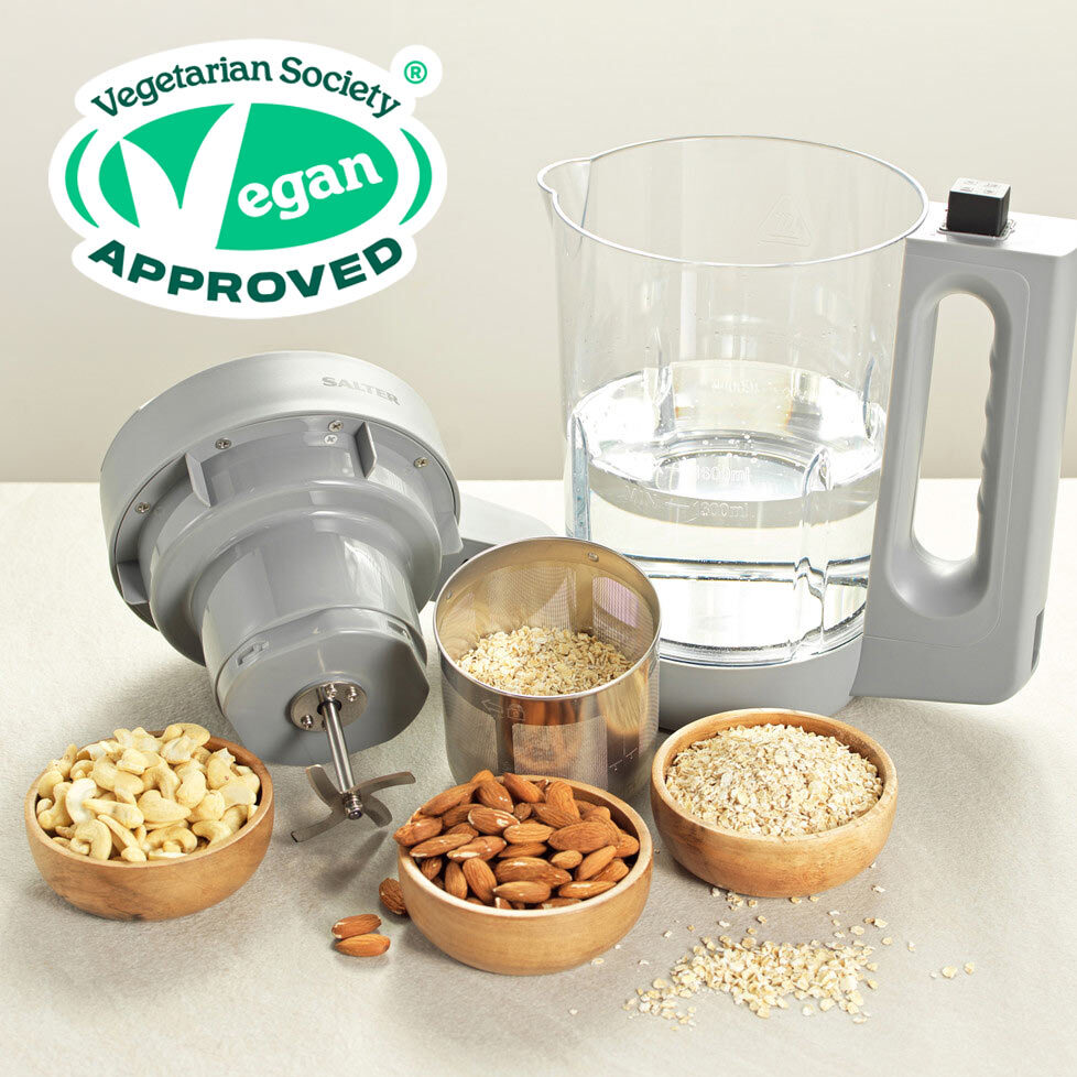Salter plant milk maker Vegetarian society approved.