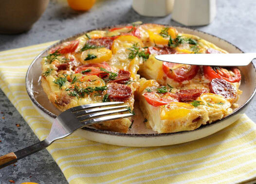 Sausage and Potato Omelette
