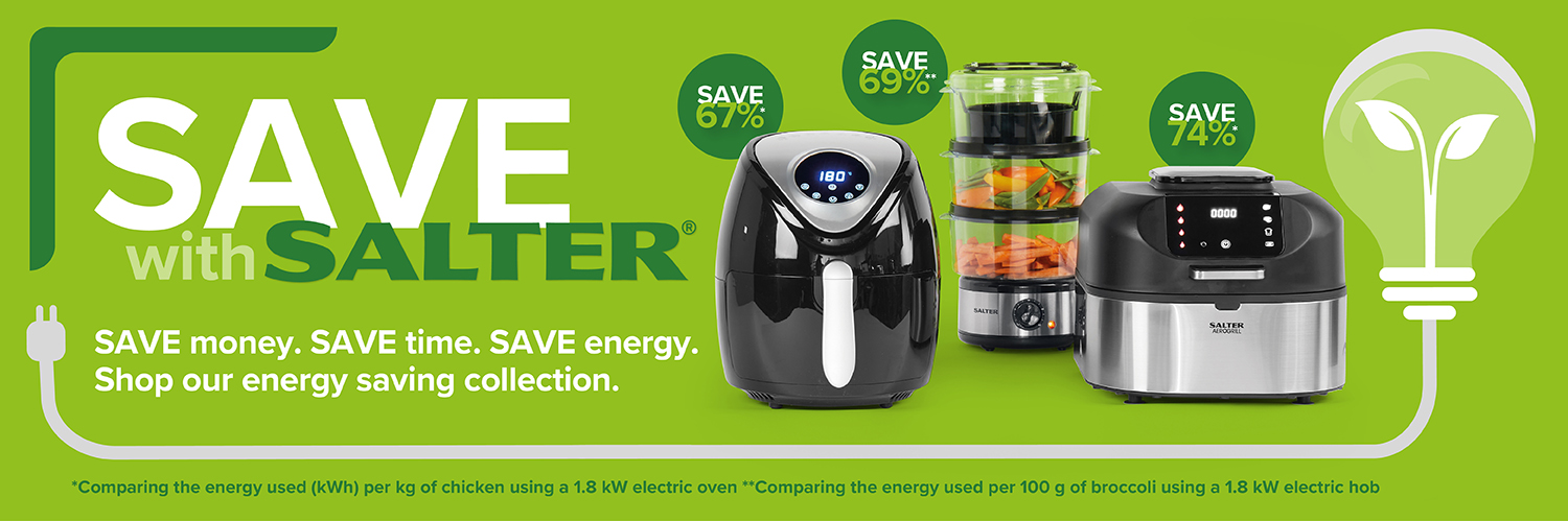 Save money with our energy saving products, including air fryers, steamers, and soup makers!