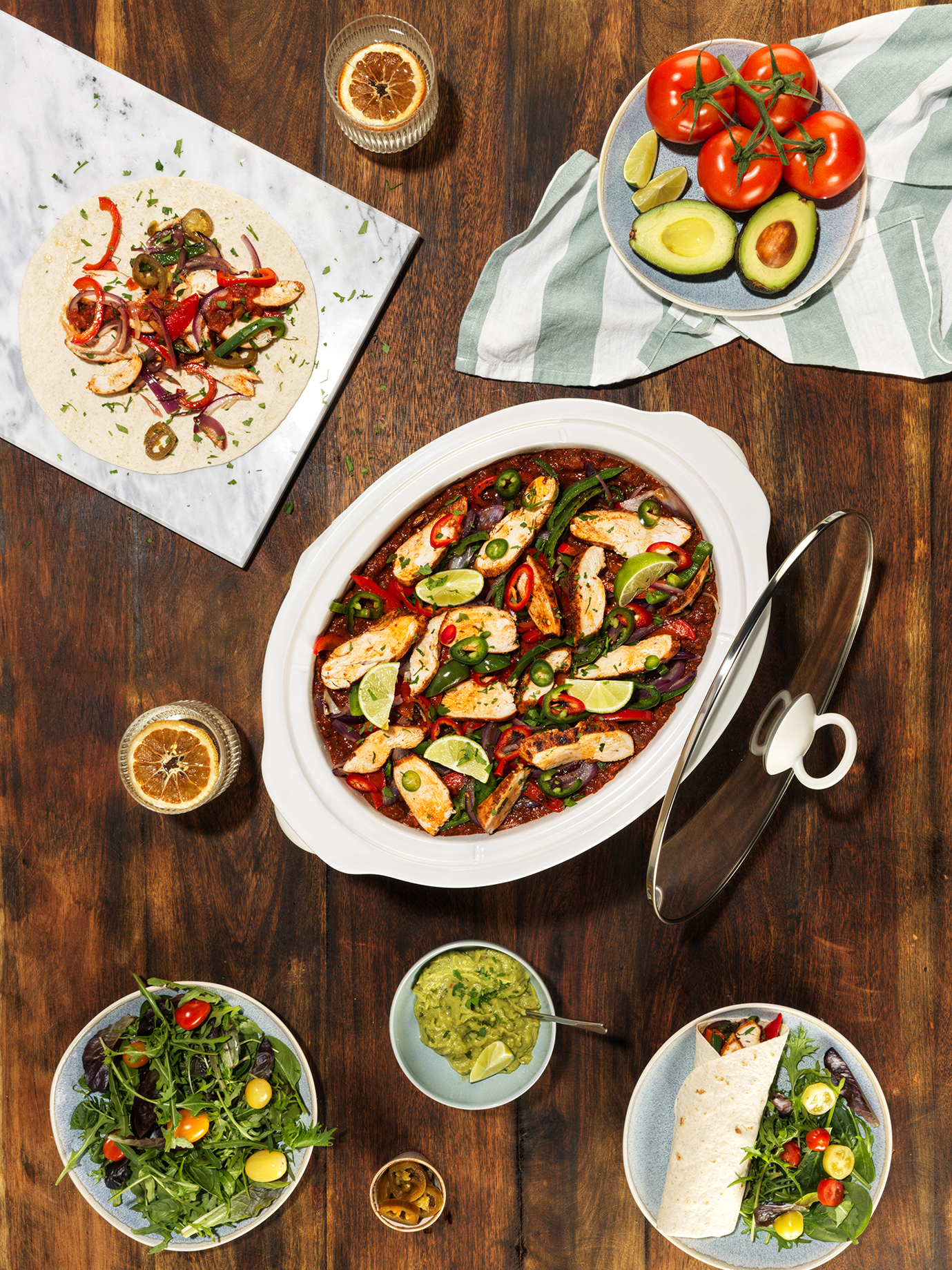 Slow Cooker Spicy Chicken Fajitas Image