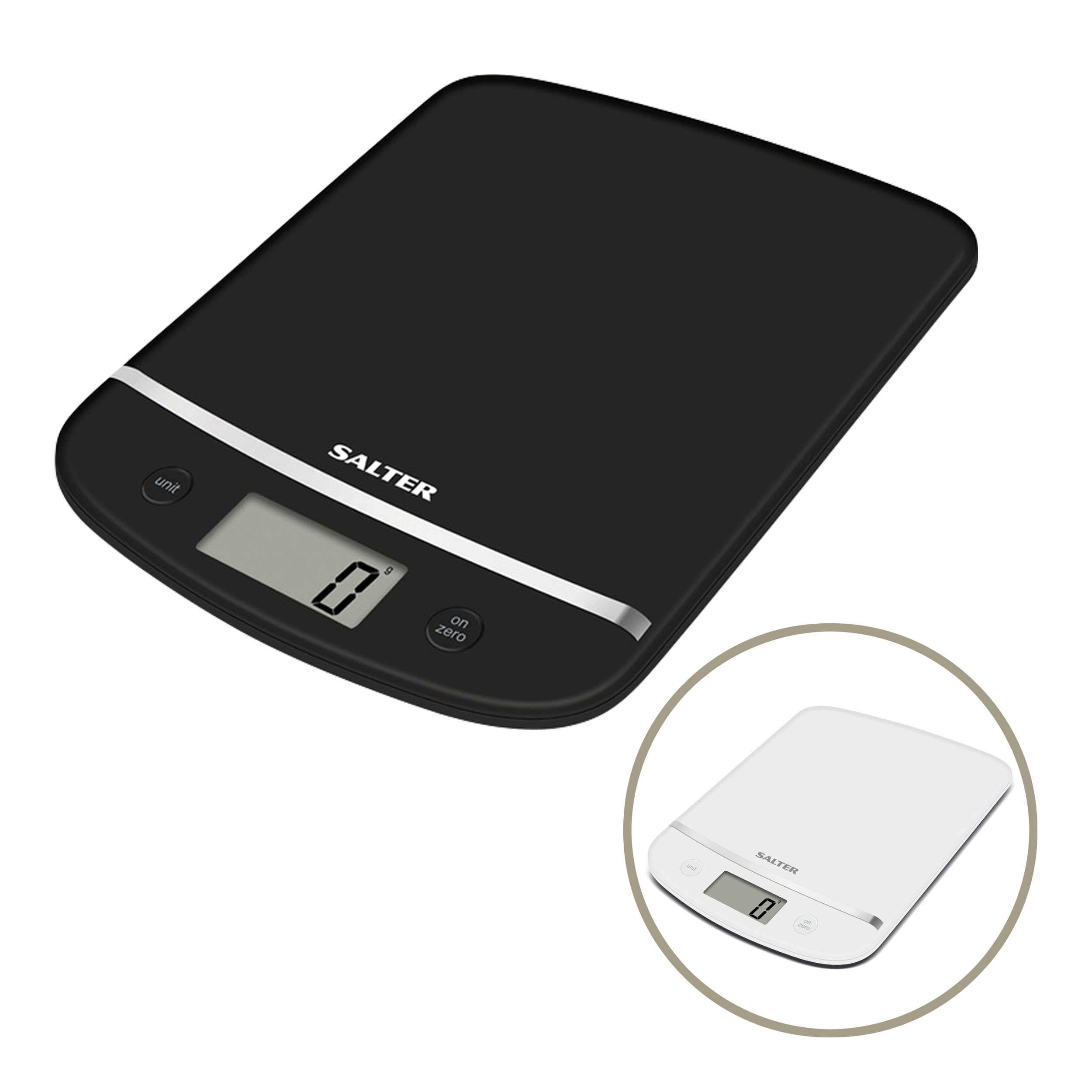 Salter Black 5kg Leaf Digital Kitchen Weighing Scale