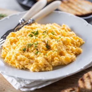 Fluffy Microwave Scrambled Eggs Recipe