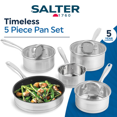 Shop Salter Geo Hex 3 Piece Non-Stick Saucepans with Lids