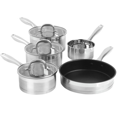  AHEIM Pots and Pans Set, Aluminum Nonstick Cookware Set, Fry  Pans, Casserole with Lid, Sauce Pan, and Utensils, 11 Piece Cooking Set  (Black): Home & Kitchen