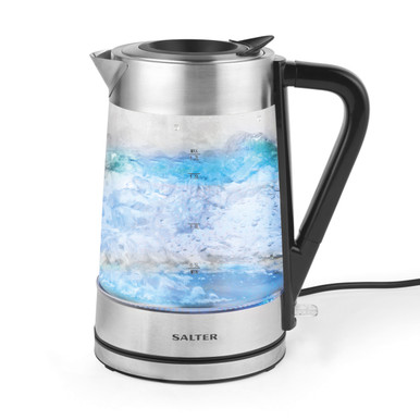 1.7-Liter Electric Glass Kettle with Color Changing LED Indicators and  Stainless Tea Infuser - Select Brands