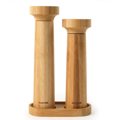 WOODEN SALT AND PEPPER SHAKER SET - Light beige