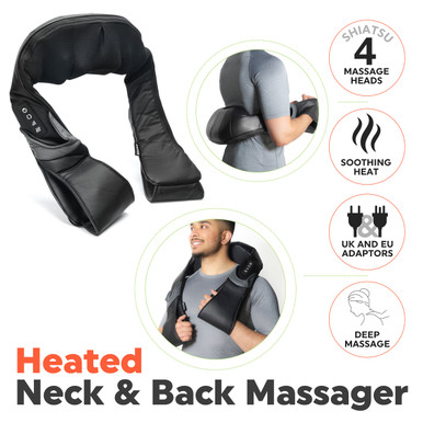 TRAKK Shoulder Shiatsu Neck and Back Massager with Soothing Heat