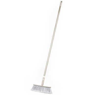 12 inch Wide Floor Scrub Brush with Long Handle & Small Grout