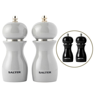  Haomacro Salt and Pepper Grinder Set, Wood Pepper Mills,Wooden Salt  Grinders Refillable Manual Pepper Ginder with Acrylic Visible  Window,Ceramic Grinding Core- 6.5 Inches–Pack of 2: Home & Kitchen