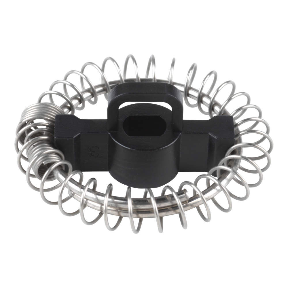 Metal whisk ring with black plastic hub