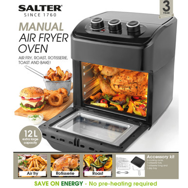 Air Fryer Fry Oil-Free, Stainless Stee l6 Slice 26QT/26L Extra
