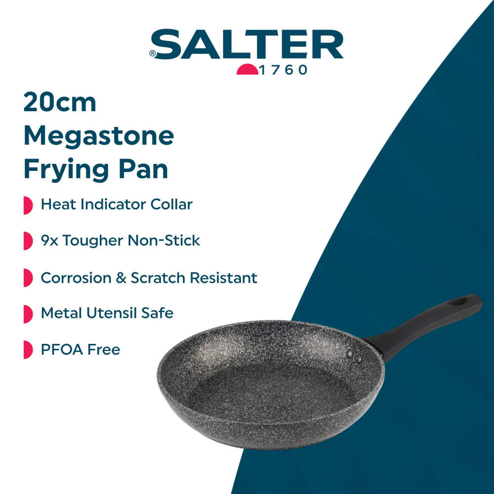 20cm non-stick Megastone frying pan with heat indicator and scratch resistant finish