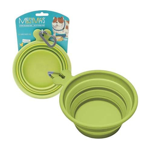 Messy Mutts Collapsible Bowl Green Big Dog Little Dog Bakery