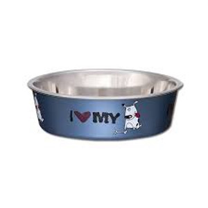 Bella Bowl I Love My Dog Blue Bella Bowl I Love My Dog Blue