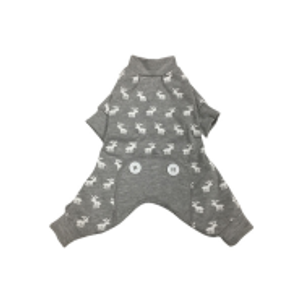 Fou Fou Pet Pajamas Moose Grey Fou Fou Pet Pajamas Moose Grey