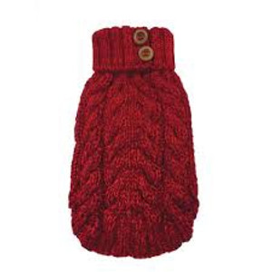 Fou Fou Pet Cable Sweater Red Fou Fou Pet Cable Sweater Red