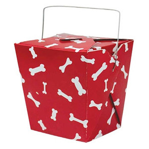 Empty Red Take Out Gift Box