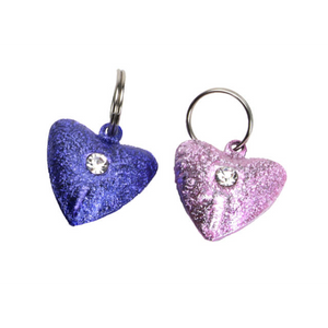 Frosted Designer Cat Bells Pink/Purple Hearts 2pk Frosted Designer Cat Bells Pink/Purple Hearts 2pk
