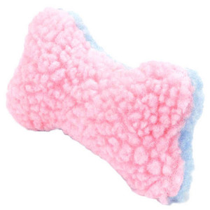 Lil Pals Fleece Bone With Squeaker 4.5" Lil Pals Fleece Bone With Squeaker 4.5"