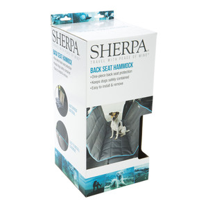 Sherpa Car Back Seat Cover Hammock-Style Grey Sherpa Car Back Seat Cover Hammock-Style Grey