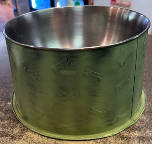 Loving Pets Ruff-N-Tuff Bowl Artistic Oxidized Green Loving Pets Ruff-N-Tuff Bowl Artistic Oxidized Green