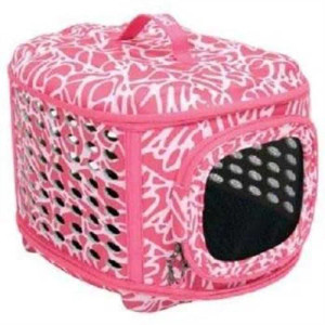 Petmate Curvations Luxury Pet Carrier, Small, Zebra Pink Petmate Curvations Luxury Pet Carrier, Small, Zebra Pink