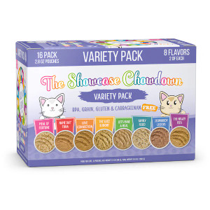 Weruva Cat Slide'N'Serve Pate GF Showcase Chowdown Variety Box (16/2.8ozPch)
