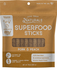 Dog Treat Naturals Pork & Peach Sticks Dog Treat Naturals Pork & Peach Sticks