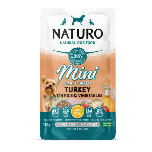 Naturo Mini Turkey w/Rice & Vegetables Pouch 150g Naturo Mini Turkey w/Rice & Vegetables Pouch 150g