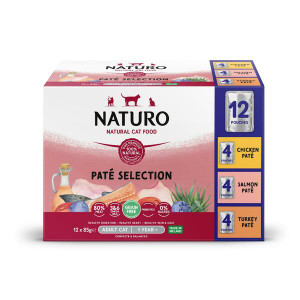 Naturo Cat Pate Pouch Variety Pack 12/85g Naturo Cat Pate Pouch Variety Pack 12/85g