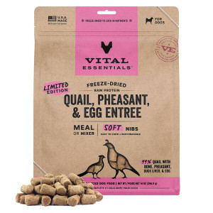 Vital Essentials Quail, Pheasabt, Egg Entree Soft Nibs 14OZ Limited Edition