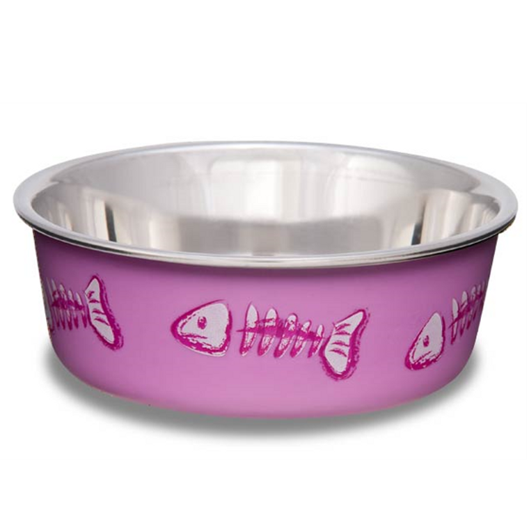 Bella Bowl Skeleton Fish Pink XS