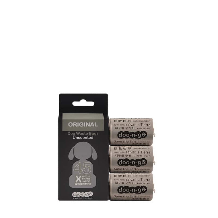 Doo-n-Go Poop Bags XL 10x16" Grey