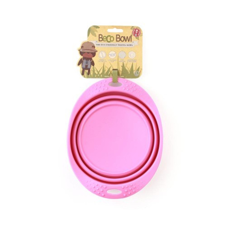 Beco Silicon Collapsible Travel Bowl Pink