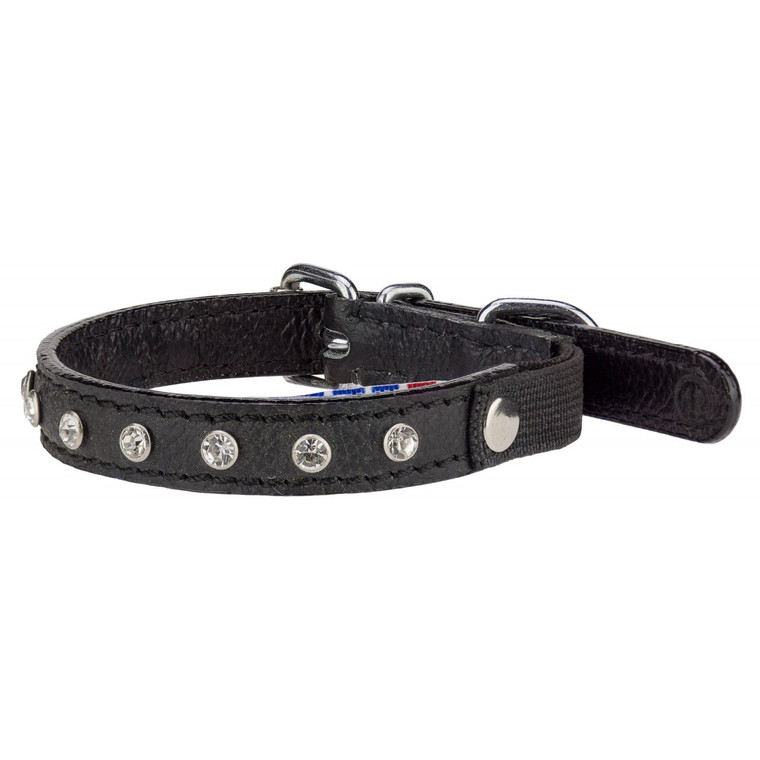 Angel Athens Rhinestone Collar Black