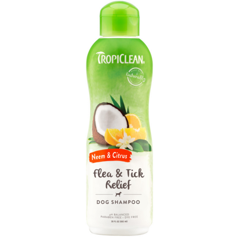 Tropiclean Flea & Tick Relief Neem & Citrus Shampoo 20oz