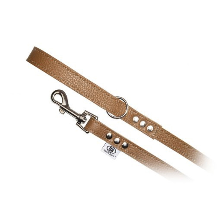 Buddy Belt Leather Leash 4' Caramel